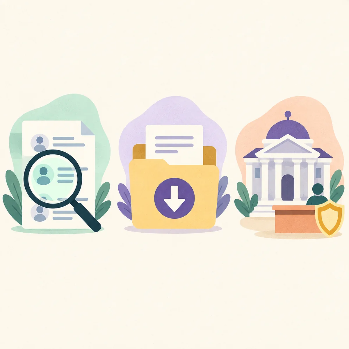 Comparaison illustrée entre recherche en ligne, PDF local et assistance officielle